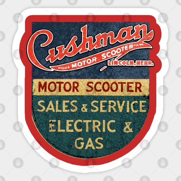 Cushman Vintage electric vehicles USA Sticker by Midcenturydave